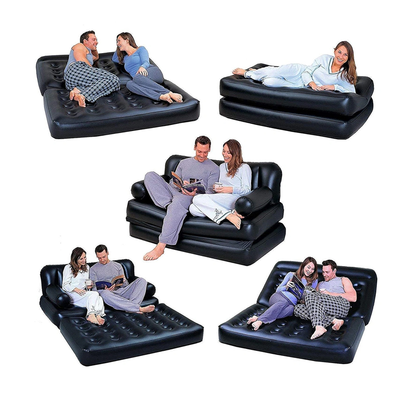 5 IN 1 DOUBLE BLACK AIR SOFA CHAIR