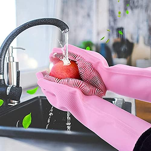 Silicone Household Kitchen Washing Glove(2pcs