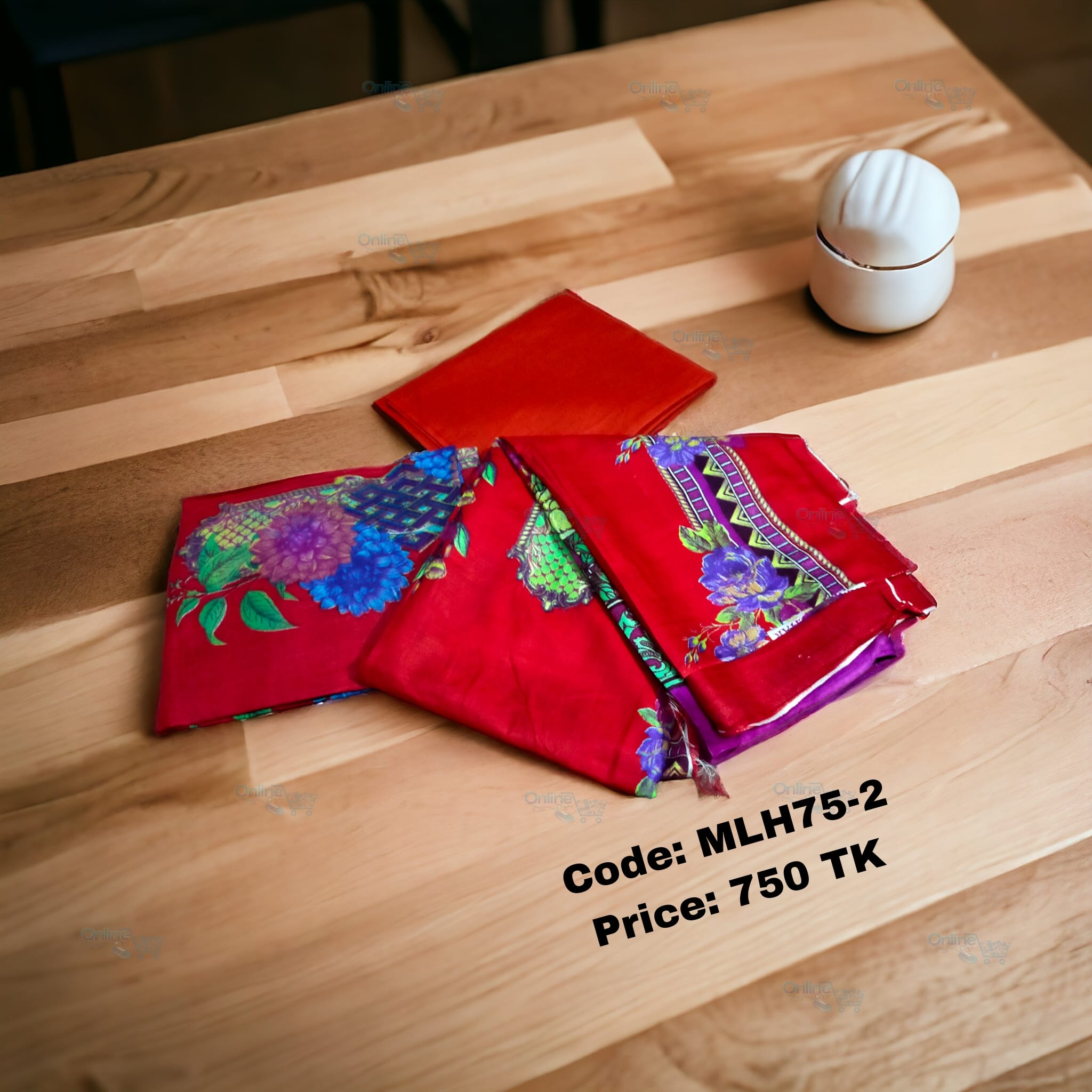 প্রিন্টের কটন থ্রী পিস  MLH75-2