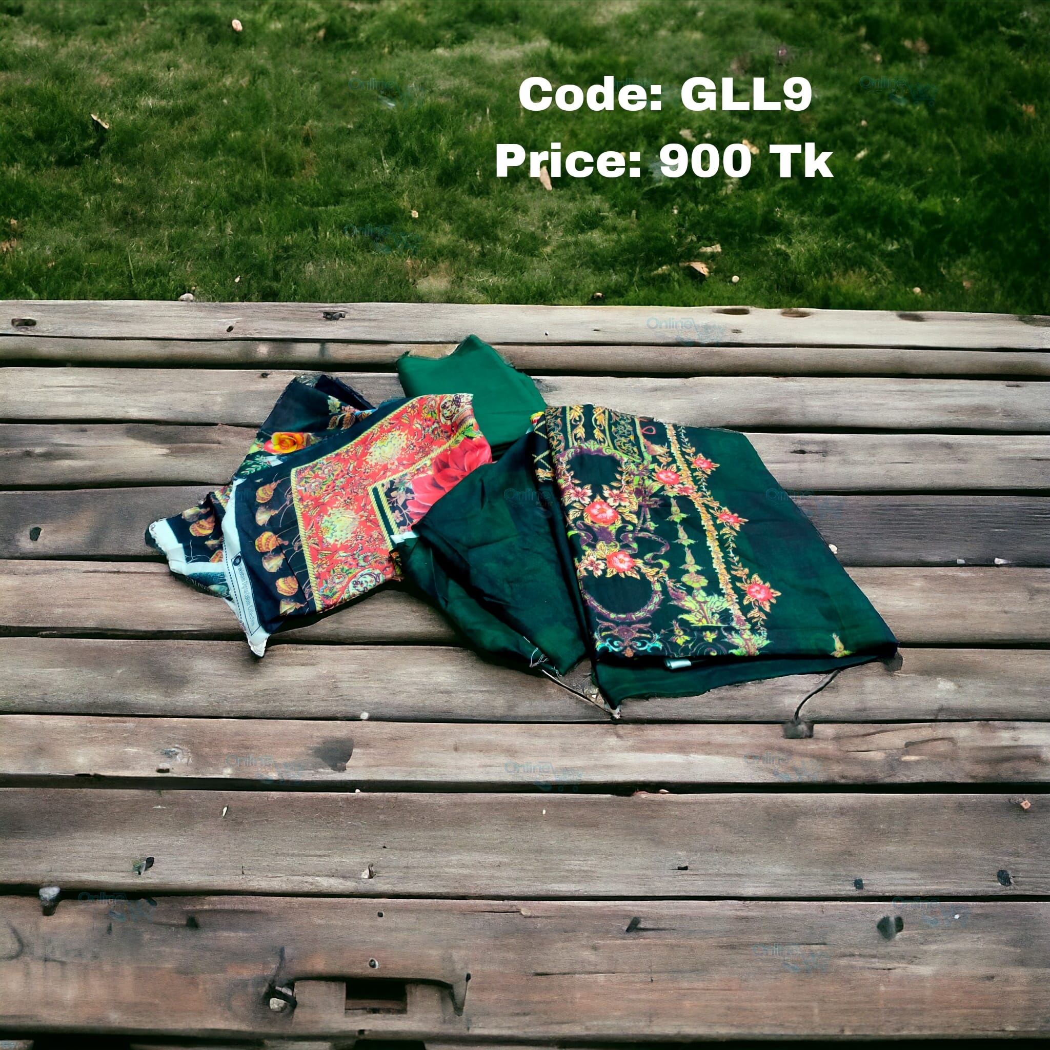 প্রিন্টের কটন থ্রী পিস GLL9