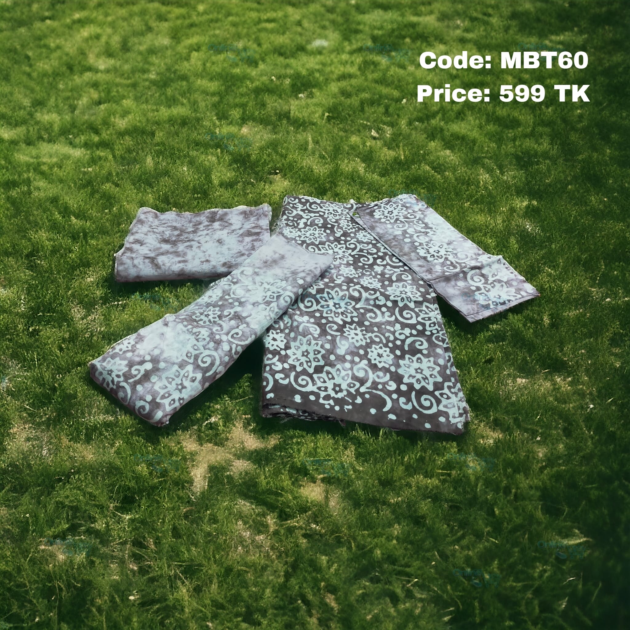 প্রিন্টের কটন থ্রী পিস MBT 60