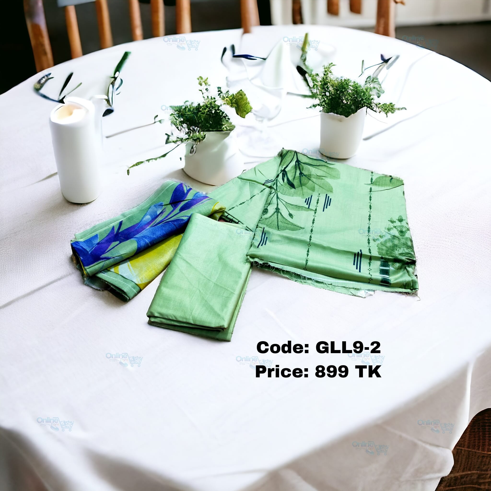 প্রিন্টের কটন থ্রী পিস GLL9-2